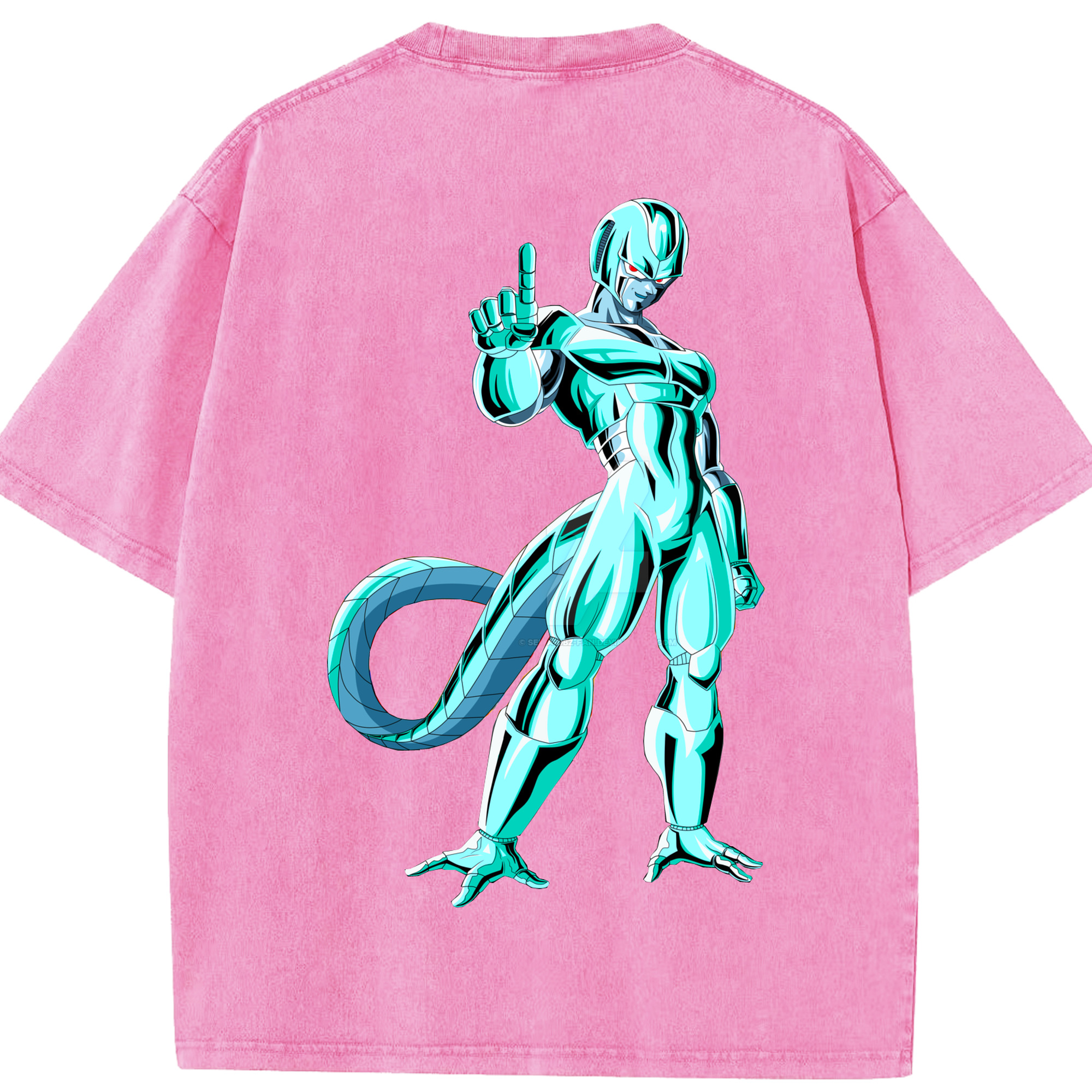 （画像用） ドラゴンボール クウラ DRAGON BALL Cooler Coora 綿100% ヴィンテージ風 半袖Tシャツ（背面プリント）